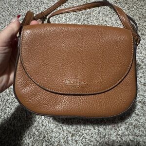 kate spade Brown Pebbled Leather Crossbody Bag